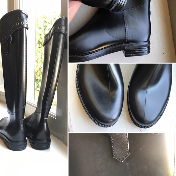 ⛈ Nine West Black Rain Boots - Picture 6 of 8